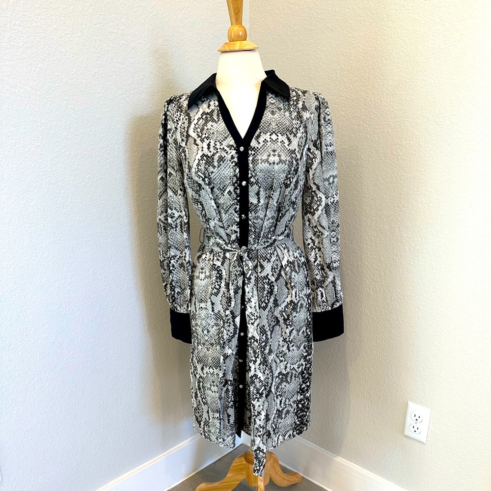NWT Sugar Lips Snake Print Button Up Dress Size M